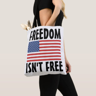BOLSO DE TELA PATRIOTA, LA LIBERTAD NO ES TOTES LIBRES