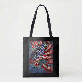 Bolso De Tela Patriotic American Flag Fractal