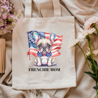 Bolso De Tela Patriotic French bulldog frenchie mom