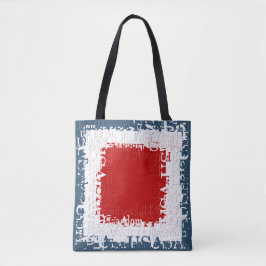 Bolso De Tela Patriotic Liberty Square Red White & Blue