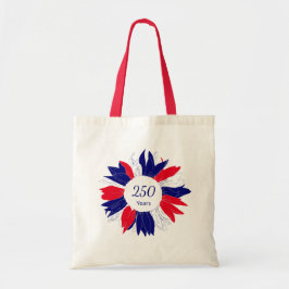 Bolso De Tela Patriotic USA 250 Years Fourth of July Floral 