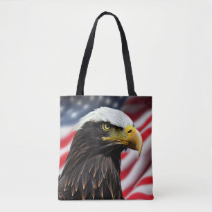 Bolso De Tela Patriótico/Águila/Estadounidense/USA