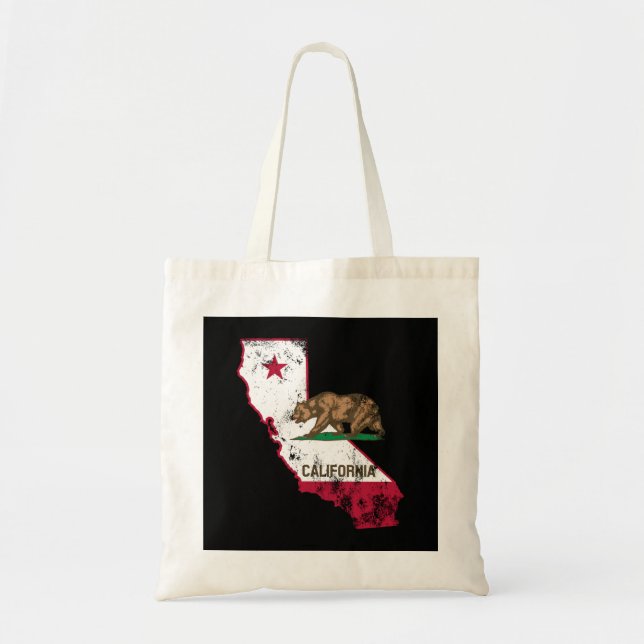 Bolso De Tela Patriótico de Bandera de California (Frente)