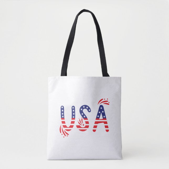 Bolso De Tela Patriótico de Estados Unidos (Anverso)