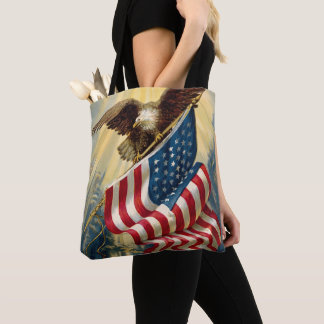 Bolso De Tela Patriotismo Vintage, Bandera Americana del Águila