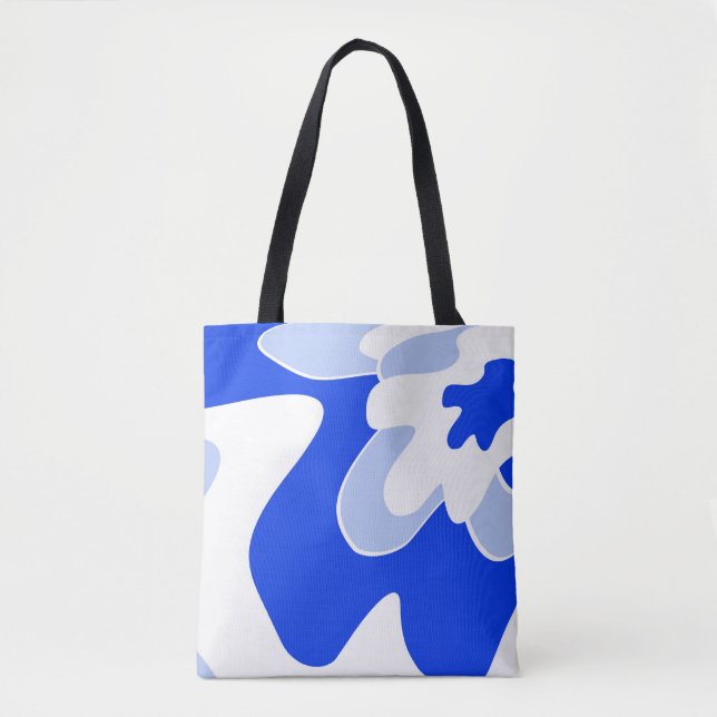 Bolso De Tela Patrón abstracto - azul (Anverso)