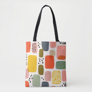 Bolso De Tela Patrón abstracto boho moderno de acuarela   Colori
