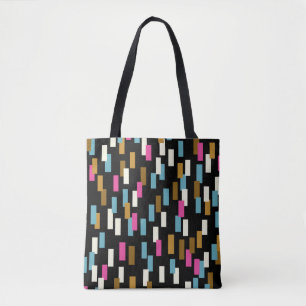 Bolso De Tela Patrón abstracto con formas geométricas texturadas