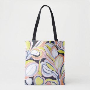 Bolso De Tela Patrón abstracto de acuarela botánica elegante