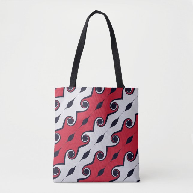 Bolso De Tela Patrón abstracto de moda girando (Anverso)