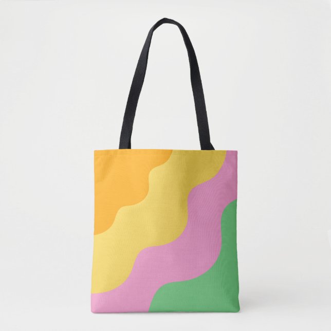Bolso De Tela Patrón abstracto de Pastel (Anverso)