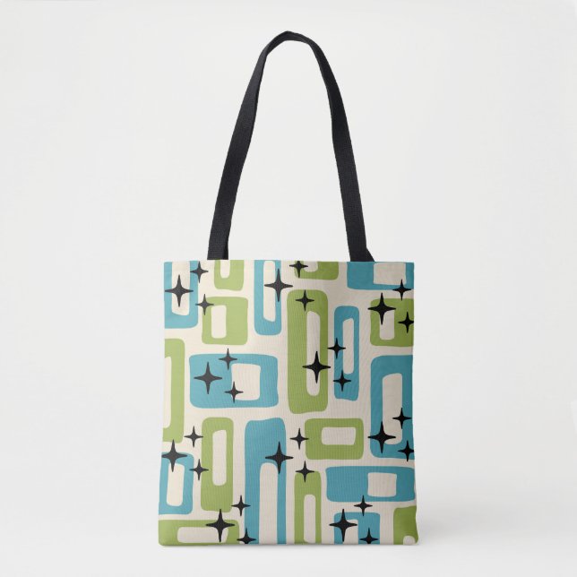 Bolso De Tela Patrón abstracto moderno de mediados de siglo (Anverso)