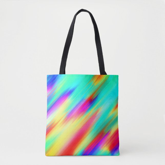 Bolso De Tela Patrón abstracto multicolor (Anverso)