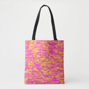 Bolso De Tela Patrón abstracto Naranja amarillo rosado
