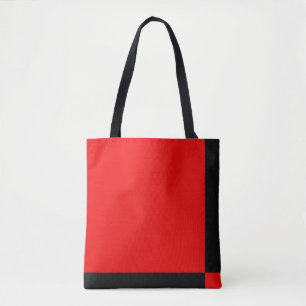 Bolso De Tela Patrón abstracto negro y rojo