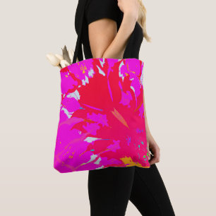 Bolso De Tela Patrón abstracto rosa elegante