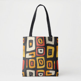Bolso De Tela Patrón africano de resumen geométrico
