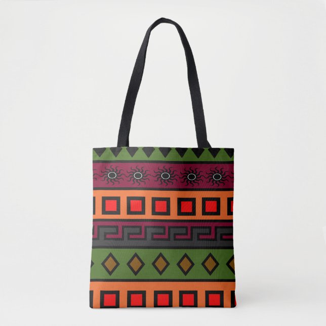 Bolso De Tela patrón africano moderno (Anverso)