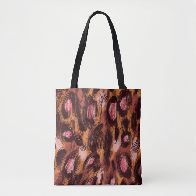 Bolso De Tela Patrón animal africano de los puntos leopardo (Anverso)