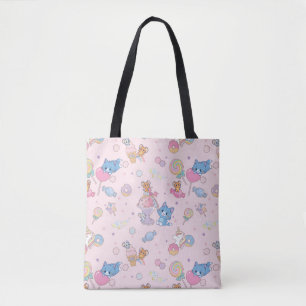 Bolso De Tela Patrón Anime Tom, Jerry y Tuffy Candyland
