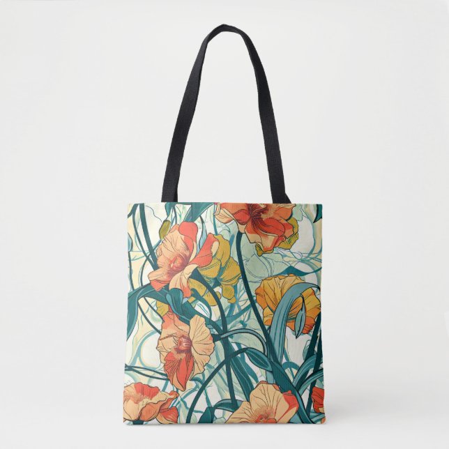 Bolso De Tela Patrón Art Nouveau (Anverso)