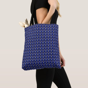 Bolso De Tela Patrón azul