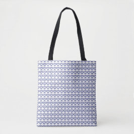 Bolso De Tela Patrón azul