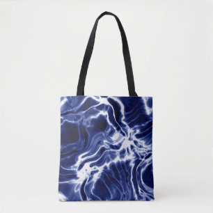 Bolso De Tela Patrón azul arremolinado