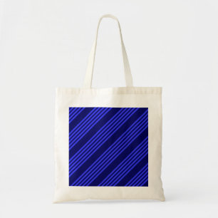 Bolso De Tela Patrón azul de cinco rayas