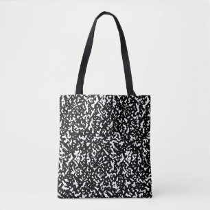 Bolso De Tela Patrón Blanco Y Negro Moderno