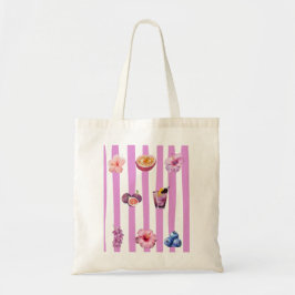Bolso De Tela Patrón Botánico de Acuarela de Lavanda