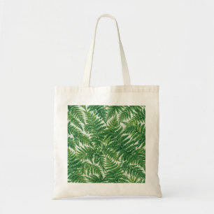 Bolso De Tela Patrón Botánico de Helecho Verde Lujurioso