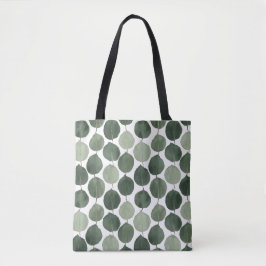 Bolso De Tela Patrón Botánico de Hoja de Eucalipto Verde Salvia