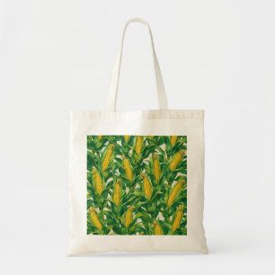 Bolso De Tela Patrón Botánico de Maíz Dulce Dorado