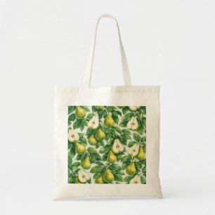 Bolso De Tela Patrón Botánico de Rodajas de Pera