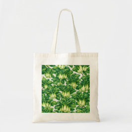 Bolso De Tela Patrón botánico de vegetal de bok choy acuarela