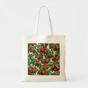 Bolso De Tela Patrón Botánico Tropical de Vainas de Cacao