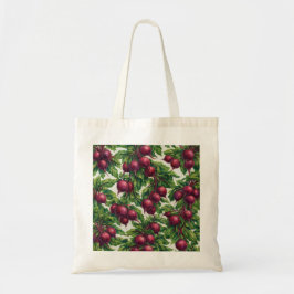 Bolso De Tela Patrón botánico vegetal de remolacha acuarela