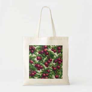 Bolso De Tela Patrón botánico vegetal de remolacha acuarela
