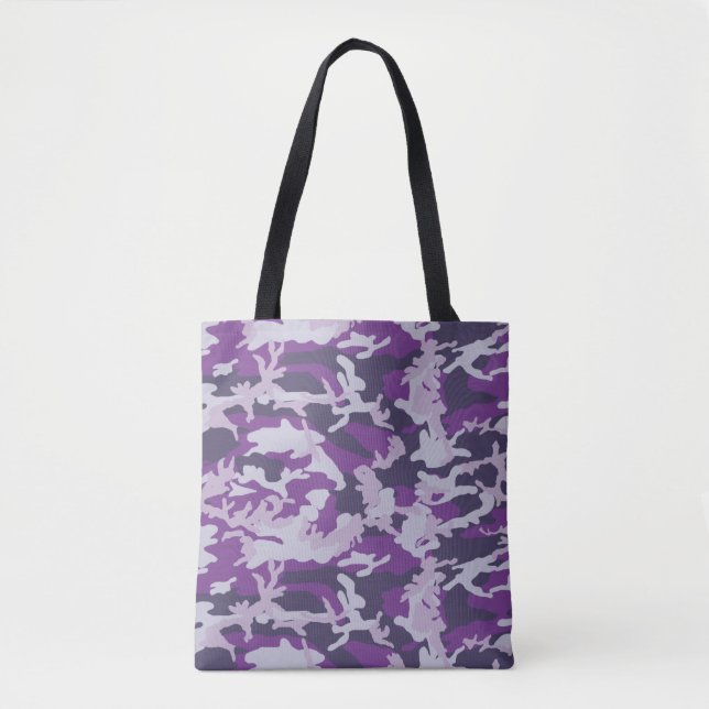 Bolso De Tela Patrón Camo PurpleBerry (Anverso)