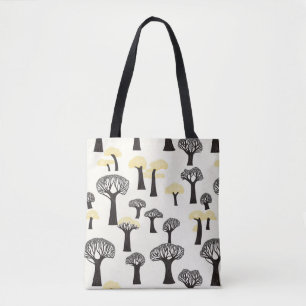Bolso De Tela Patrón caprichoso del árbol Baobab