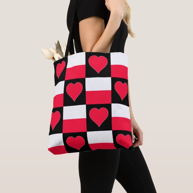 Bolso De Tela Patrón cardíaco de bandera de Polonia Orgullo patr (Detalle)