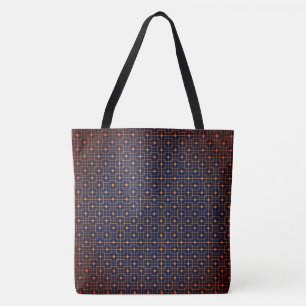 Bolso De Tela Patrón Chino De Cubos, Cubicos Y Cubicos