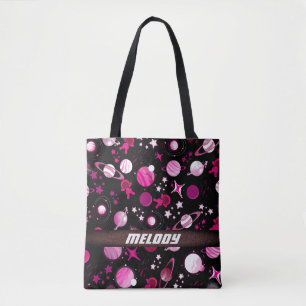 Bolso De Tela patrón colorido de estrellas de galaxia en el espa