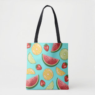 Bolso De Tela Patrón Colorido De Frutas De Melón De Cítricos De