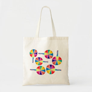 Bolso De Tela Patrón colorido de ollipops