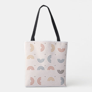 Bolso De Tela Patrón continuo de Arcos Arcoíris Boho