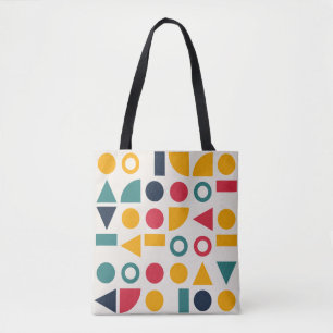 Bolso De Tela Patrón continuo de formas geométricas Bauhaus