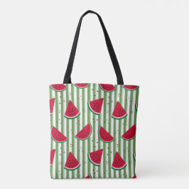 Bolso De Tela Patrón continuo de rayas de sandía