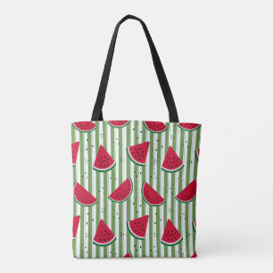 Bolso De Tela Patrón continuo de rayas de sandía